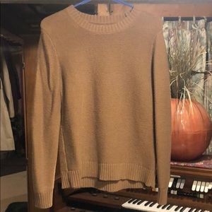 J. Crew tan cable knit sweater